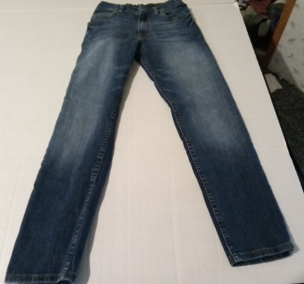 Wrangler Blue Jeans Girls Size 14 Slim Denim Straight Leg Light Wash Adj Waist